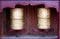 Two Tibetan Buddhist prayer wheels