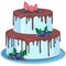 Two-tier holiday cake