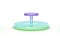 Two tier of round color glass stand