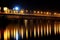 Two-tiered railway bridge across the Dnieper River in Dnipro City Dnepropetrovsk, Dnipropetrovsk, Dnieper Ukraine.
