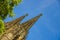 Two tilted spires of Cologne Cathedral Roman Catholic Church