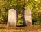 Two tombstones