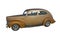 Two tone brown retro sedan