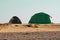 Two touristic tents on a beach