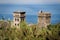 Two towers of Monasterio de Sant Pere de Rodes