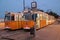 Two trams in Budapest