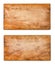 Two used scratched wooden cutting boards, on white background