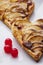 Two Valentine\'s Day apple pies and three candied cherries