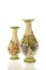 Two vases decorated and isolated