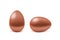 Two vector realistic bronze eggs