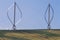 Two vertical-axis wind turbines