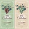 Two Vertical Banners With Wine Labels