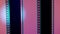 Two vertical film strips on a pink background with white circular light, close up. 35mm film slide frame. Long, retro