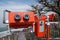 Two Viewing Binoculars at Mount Fuji