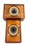 Two vintage speakers with full range drivers