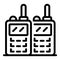 Two walkie talkies icon, outline style