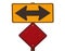 Two Way Arrow Road Sign