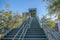 Two-way footbridge staircase with handrails in between- Phoenix, Arizona
