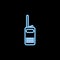 Two way radio, walkie talkie icon in neon style. One of Military collection icon can be used for UI, UX