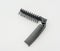 Two ways folding hair brush pocket comb. Black fish bone shape comb isolated on white