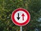 Two ways traffic sign