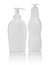 Two white cosmetical bottles isolated