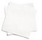 Two white square paper napkins isolated