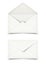 Two white vector envelopes isolated on white