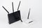 Two Wi-Fi  routers, wireless devices with two  and three antennas