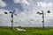 Two windmills in a Dutch polder