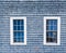 Two Windows in Blue Clapboard