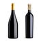 Two wine bottle design. Black glass red pinot noir