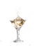 two wine swirling in a goblet martini glass,