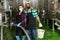 Two winery workers posing together at workplace