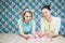 Two woman bakers making macaroons