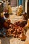 Two woman pottery workers of the Dharavi Slums in Mumbai India