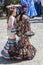 Two women dressed in modern flamenco outfit Ronda Spain