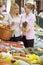 Two women on the fruit market