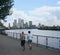 Two women jogging