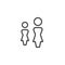 Two women, leadership line icon