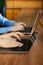 two women typing text on a laptop. european business women sending emails from a computer