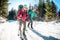 Two women in a winter hike