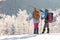 Two women in the winter trekking