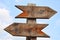 Two wooden Direction Signs