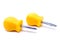 Two yellow short screwdrivers