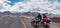 Two young bikers stopping by a great Himalayan view en route Ladakh