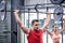 Two young Bodybuilders doing weightlifting