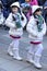 Two young majorettes at Carnival parade, Stuttgart