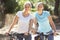 Two Young Women On Cycle Ride Together