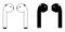 TWS true wireless stereo bluetooth wireless headphones vector TWS true wireless stereo headphones stereo headset for